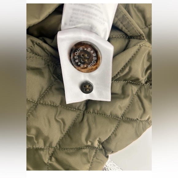 Barbour Ombersley quilted jacket Barn Jacket US 4 Olive Green  NWT - Picture 10 of 13